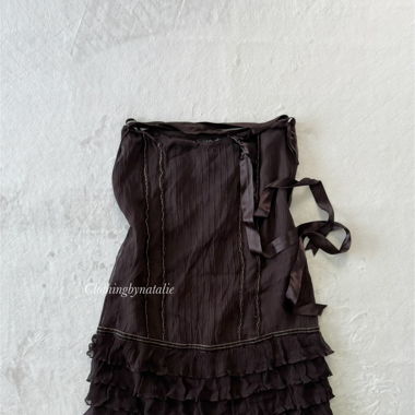Zara Brown Ruffle Tutu Skirt (M)