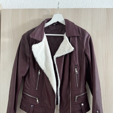 Veste simili cuir doublé