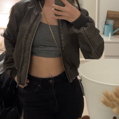 Zara Leder Jacke