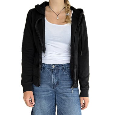 Black Zip-Up Hoodie