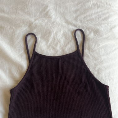 Burgundy rib top