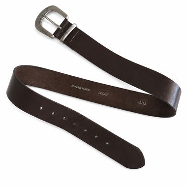 Cintura in pelle vintage marrone