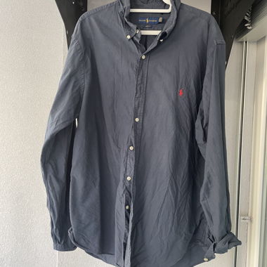 Camicia Ralph Lauren blu navy con collo button-down