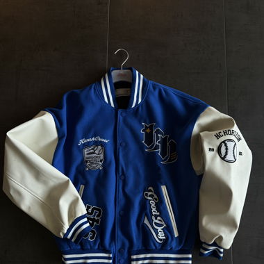 Giacca varsity blu/bianco