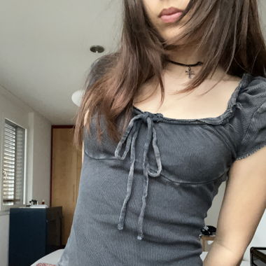 coquette top mit schleife