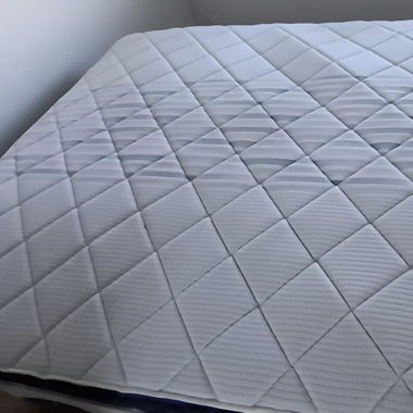 Boxspring-Matratze blau/weis 200x200