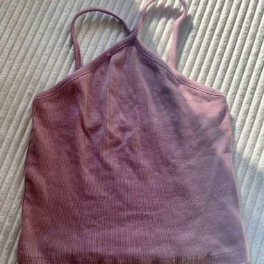 Review Top Shirt Violett Lila Taupe Gr. XS