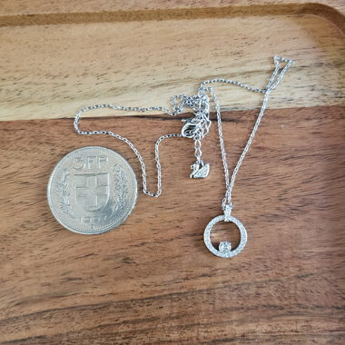 Silberne Swarovski Halskette
