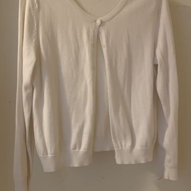 Petit gilet blanc en maille 100% coton Y2K