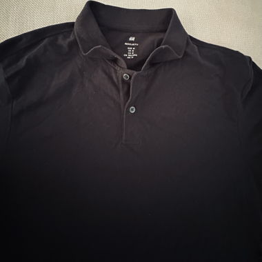 Polo H&M nero regular fit M