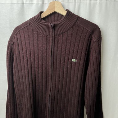 Pull zip Lacoste rouge