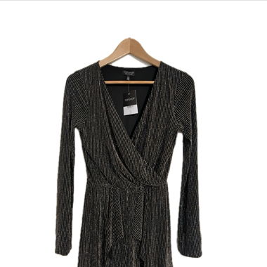 Kurzer Topshop Playsuit mit Gold-Silber Glitzer