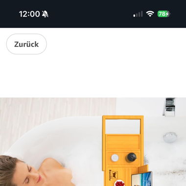 Ausziehbare Badewannenablage aus Bambus