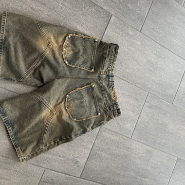 Gelb grün gewaschene Jorts von Trendtvision 