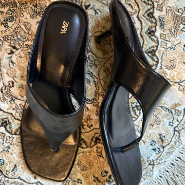 ZARA black heeled sandals