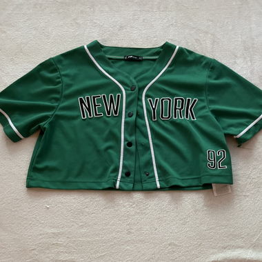 New York 92 grünes Jersey-Oberteil