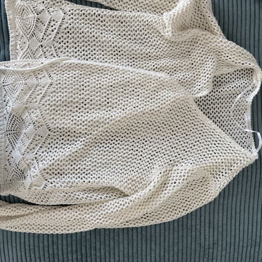 Veste en maille blanche