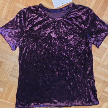 Purple velvet T-shirt