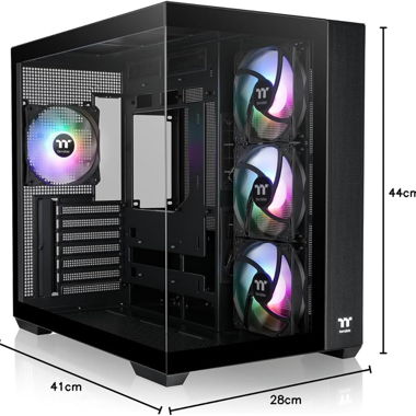 Thermaltake View 380 TG mit 4 Fans