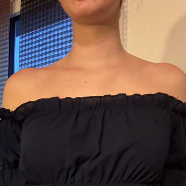 Schulterfreies Crop Top