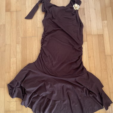 vestito corto marrone