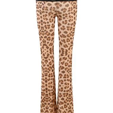 I AM GIA SILO Pantalon à imprimé léopard