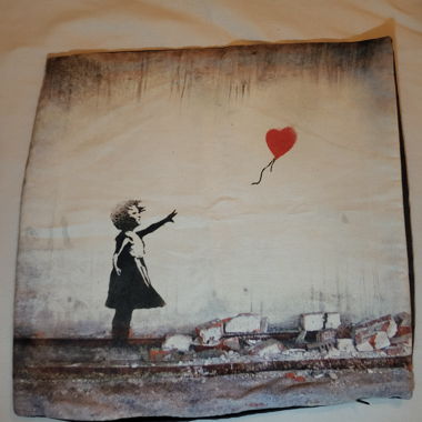 Kissenbezug Banksy