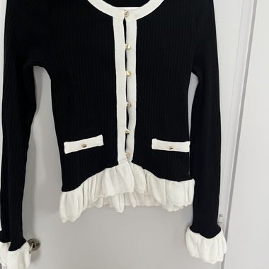 White and black blouse