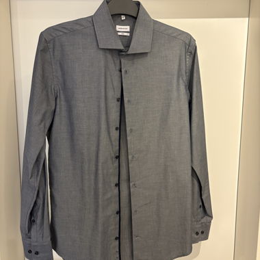 Camicia blu/grigio