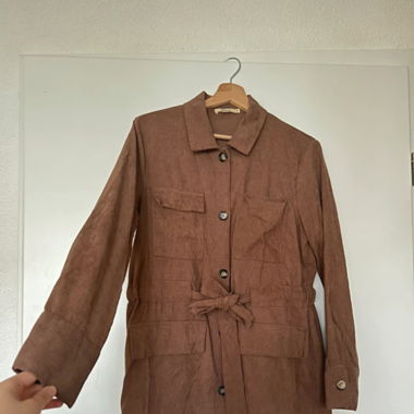 Chemise longue en velours 
