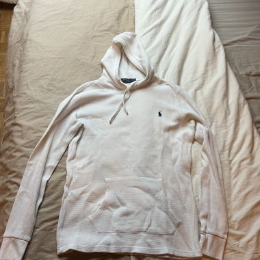 Felpa con cappuccio waffle bianca Polo Ralph Lauren