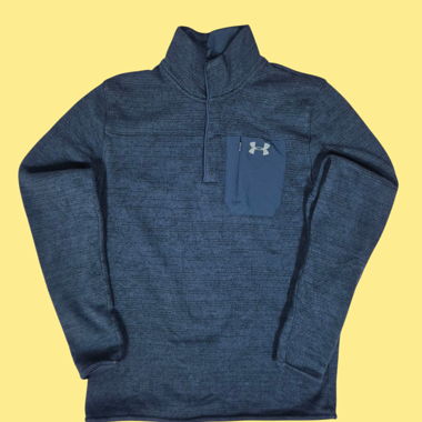 ODLO 1/4 ZIP SOFTSHELL SWEATER, BLAU, XL