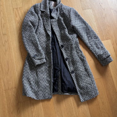 Manteau Anna Field noir et blanc
