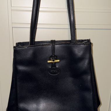 Borsa tote Longchamp vintage blu navy