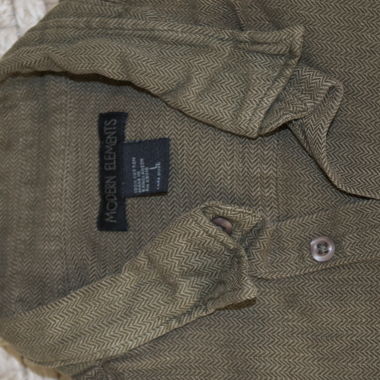 Chemise/Hemd verte en 100 % coton
