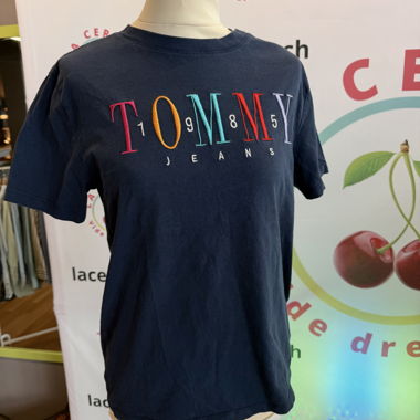 Tommy Jeans navy logo T-shirt