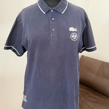 Polo Lacoste Roland Garros Tennis bleu marine XL