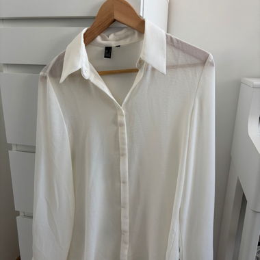 Blouse blanche transparente Mango