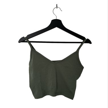 green tank top