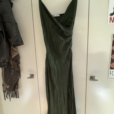 Robe midi verte Zara