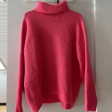Dicker Rollkragenpullover pink