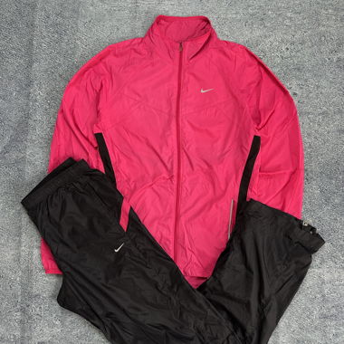 Tuta da corsa Nike rosa/nero