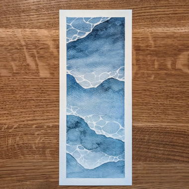 Aquarelle originale – Vagues verticales
