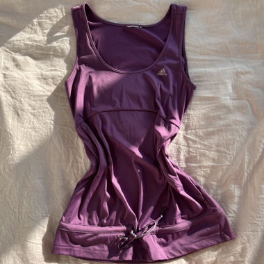 Adidas Purple Fitted Sports Tank Top