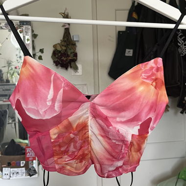 Top court en mesh rose Tally Weijl