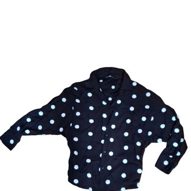Chemisier Zara noir à pois blanc