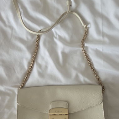 Borsa a tracolla Furla pelle bianca