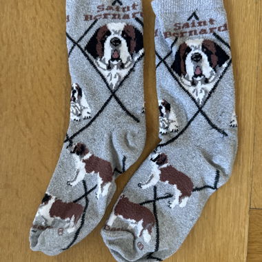 Saint Bernard Dog Socks