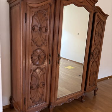 Antique wardrobe with mirror