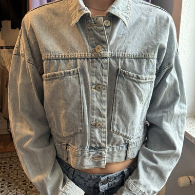 Giacca di jeans cropped